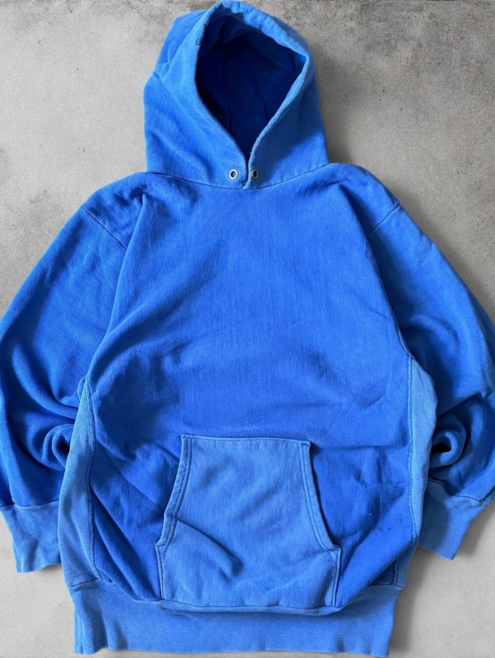Vintage 1980s Champion Reverse Weave Warm-Up Hoodie Sweatshirt Mens XL Blue